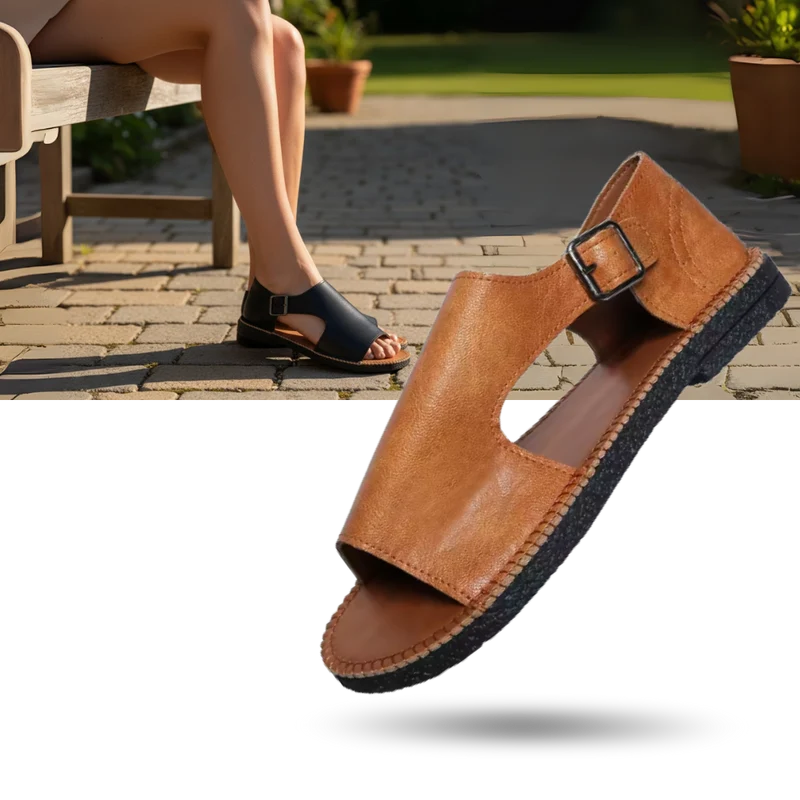 Sandales orthopédiques vintage chic