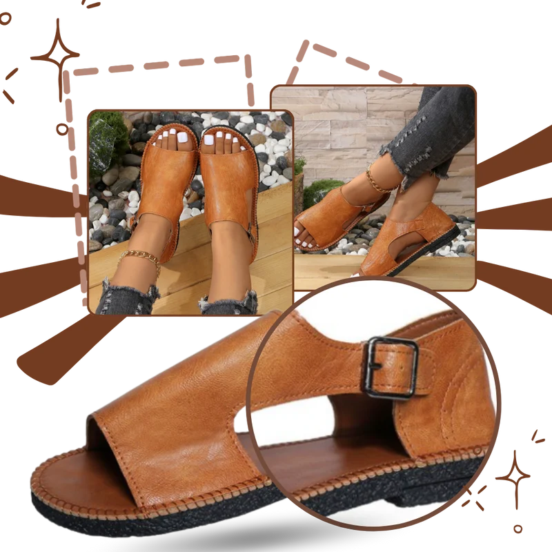 Sandales orthopédiques vintage chic