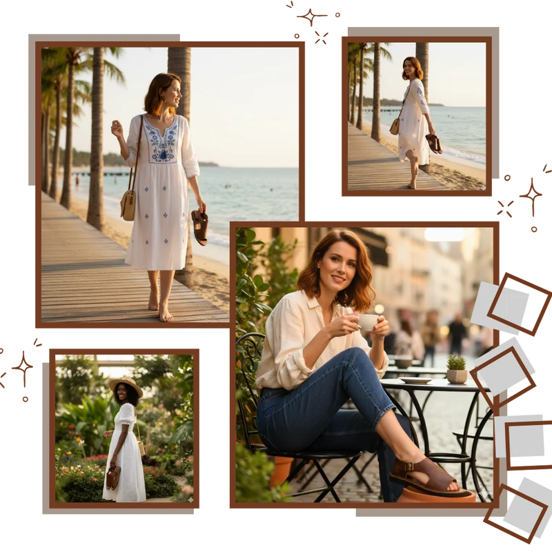 Sandales orthopédiques vintage chic