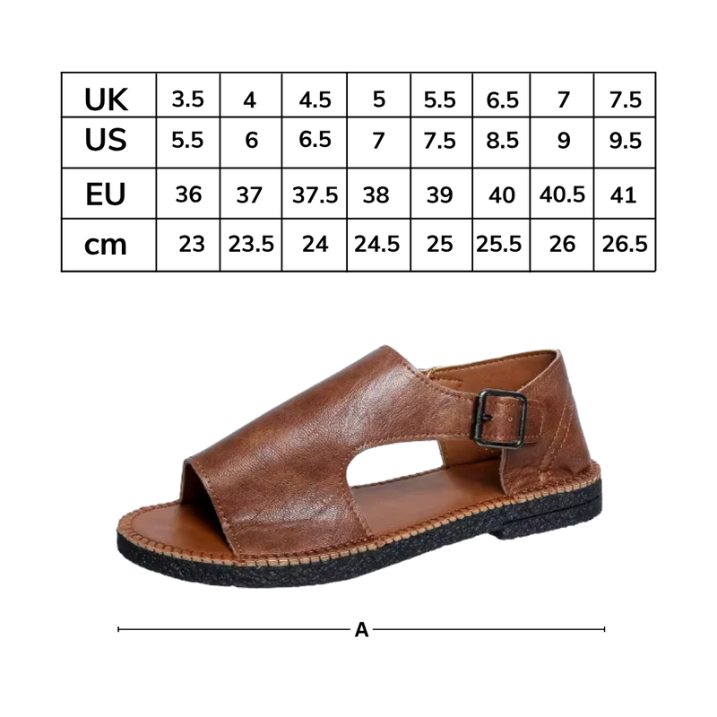 Sandales orthopédiques vintage chic