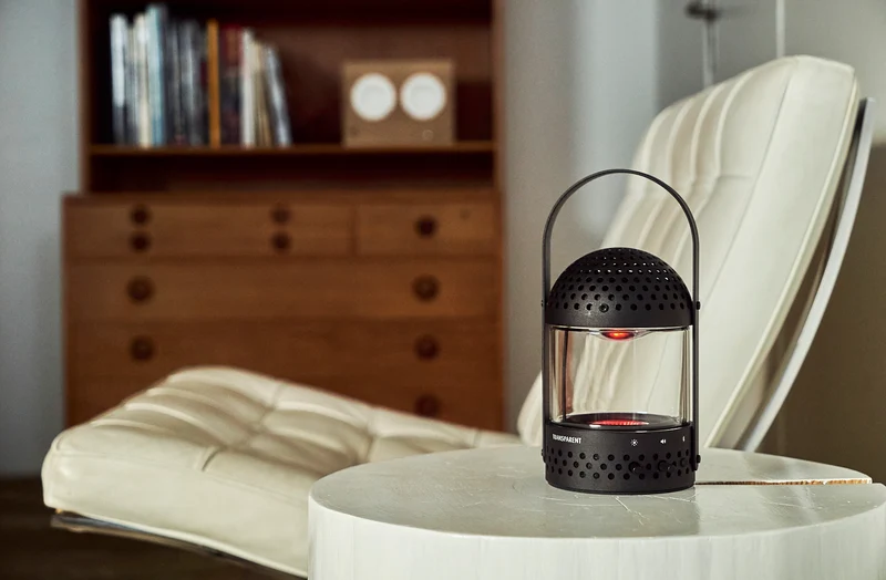Enceinte lumineuse noire