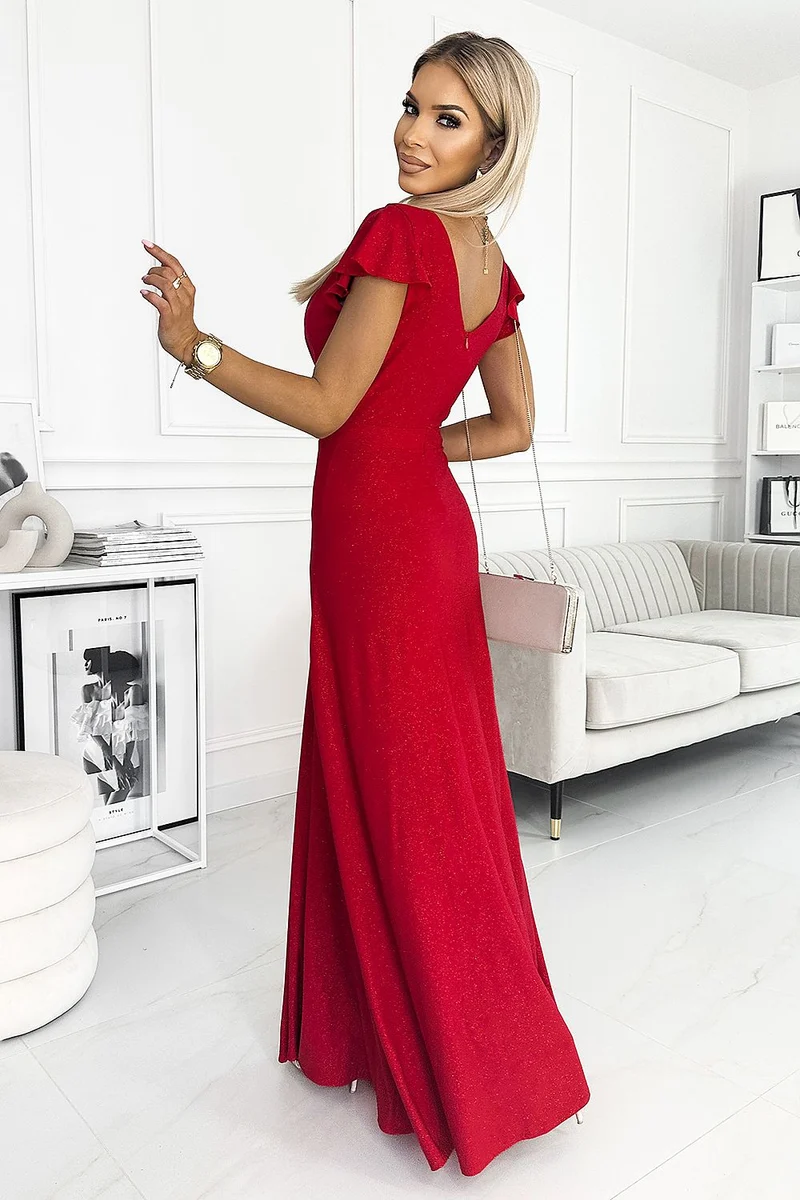 Robe longue rouge