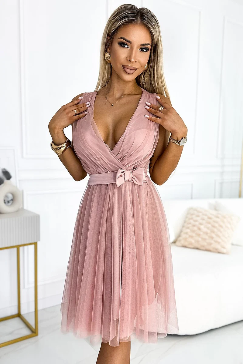 Robe courte demoiselle d'honneur rose