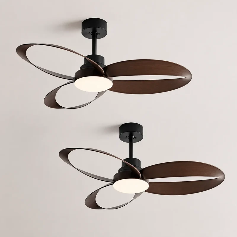 AéroLume | Ventilateur de Plafond LED Silencieux avec Pales en Bois