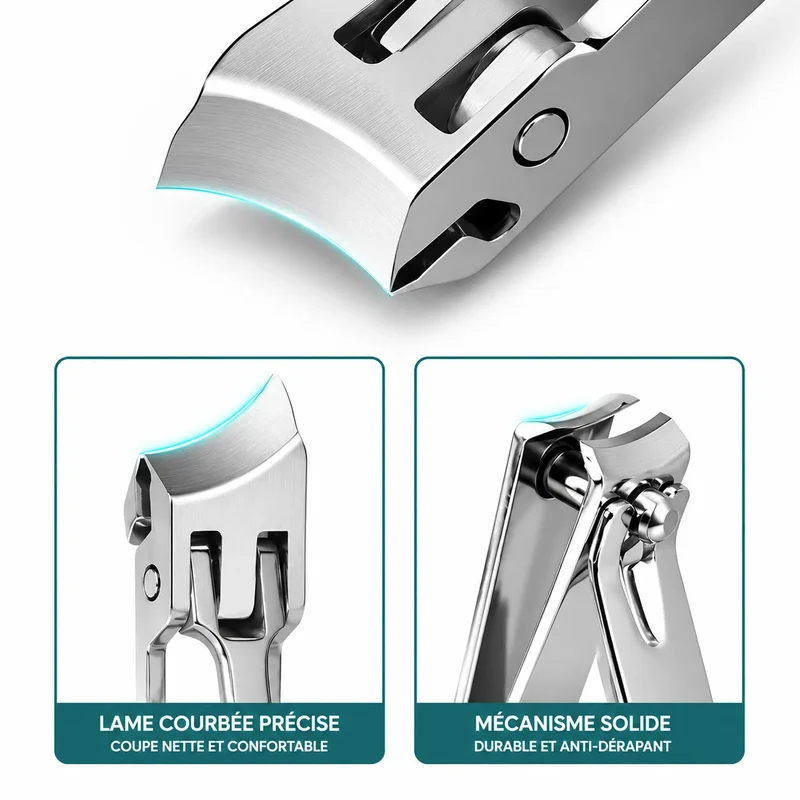 TitanClip | Coupe-Ongles Ergonomique Puissant pour Ongles Épais avec Ouverture Extra Large