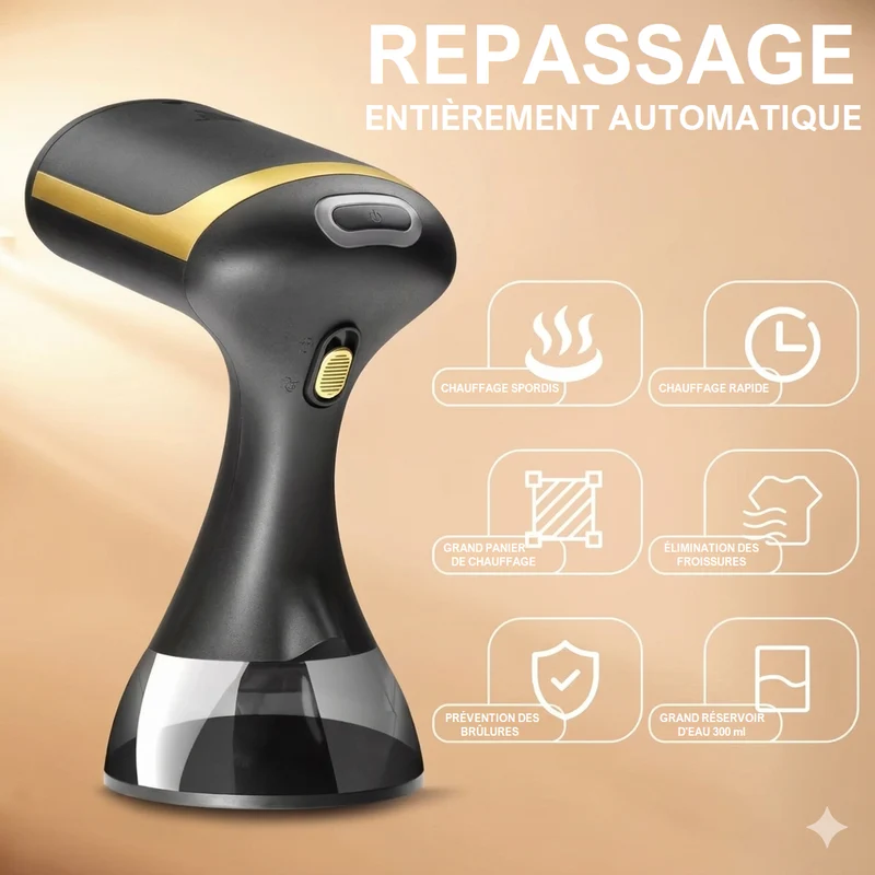 Défroisseur Vapeur Professionnel 1500W – Réservoir 300ml | Sans Repassage