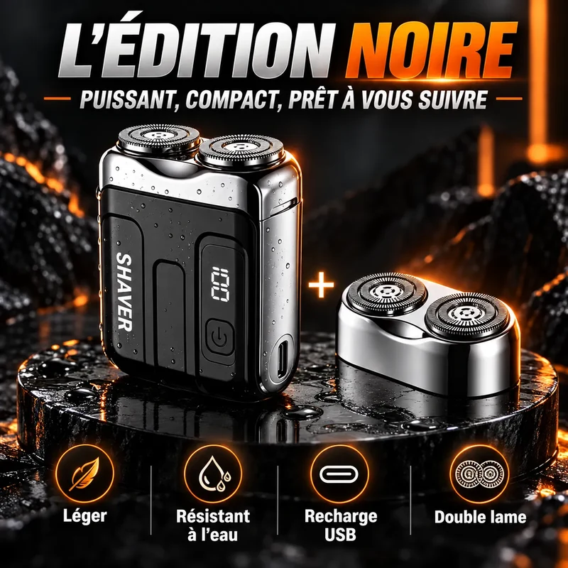 Mini rasoir électrique pour hommes | Recharge USB-C