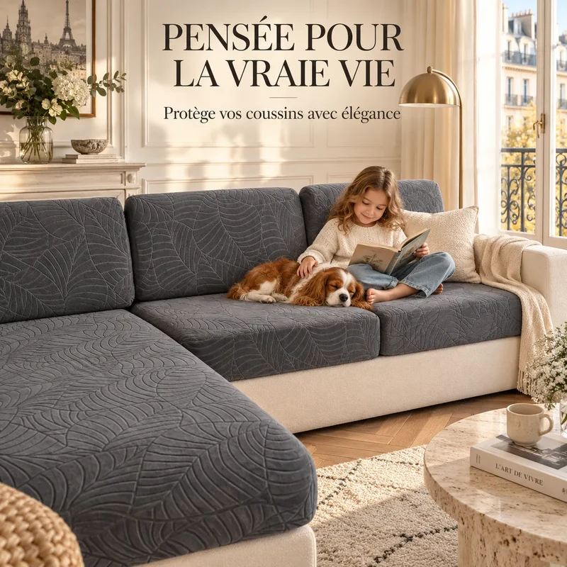 Housse de canapé imperméable | Couvre canapé extensible pour chiens