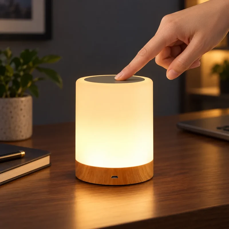 Lampe de Chevet ammtoo | Lampe tactile RGB rechargeable, veilleuse pour chambre