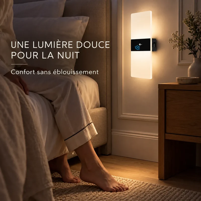Appliques Murales LED | Lampe murale rechargeable à détecteur de mouvement