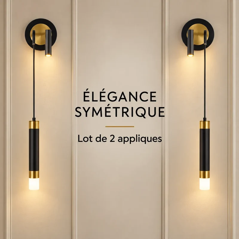 Applique Murale Linea | Lampe murale linéaire en fer, chambre et lecture
