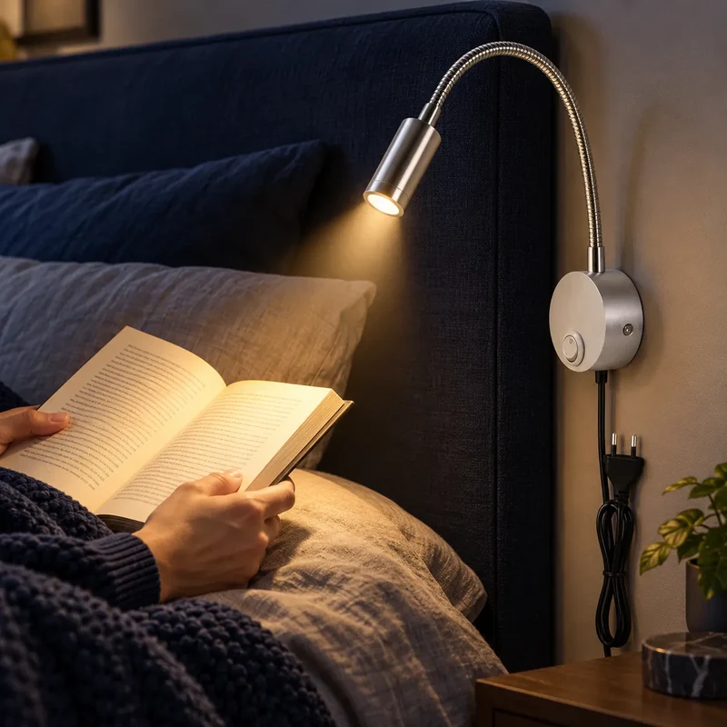 Applique Murale Flexa | Lampe murale LED flexible pour lecture, chevet et bureau