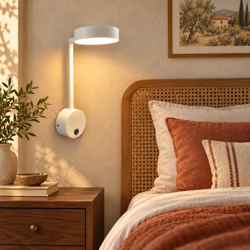 Applique Murale 9W | Lampe murale LED avec interrupteur, chambre et salon