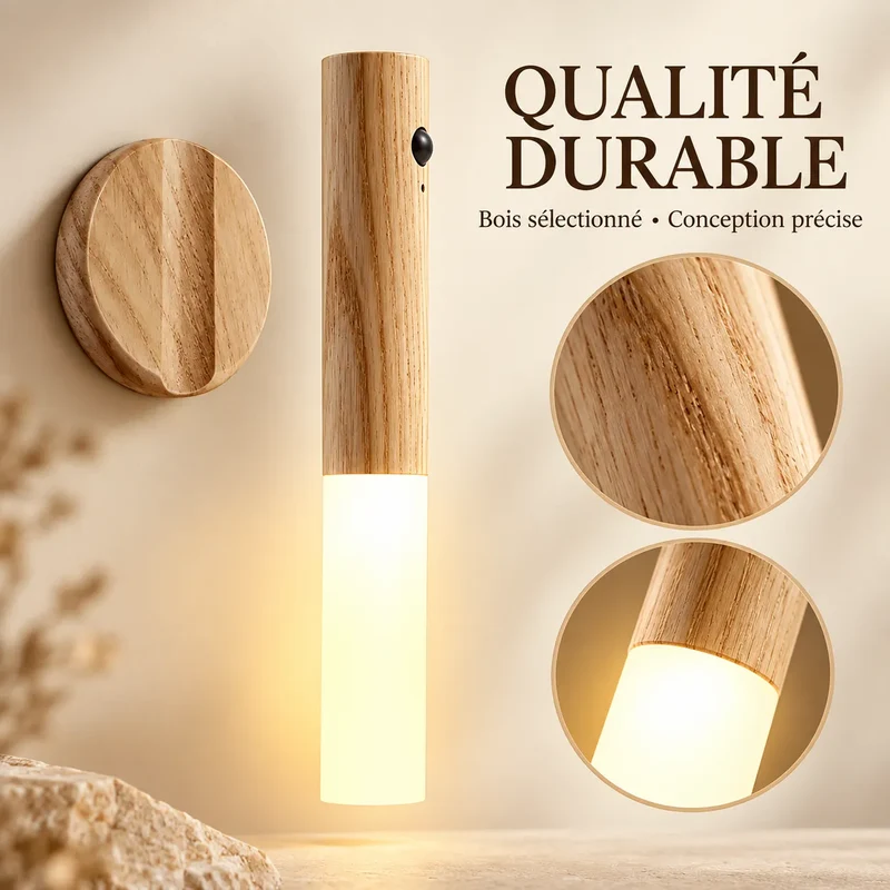 Applique Murale pour Chambre Magna | Veilleuse magnétique rechargeable avec détecteur de mouvement