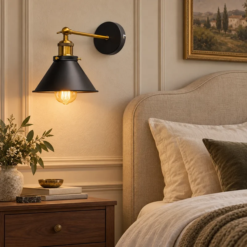 Applique Murale Vintage Ferro | Lampe murale industrielle en fer, chambre, salle de bain et bar