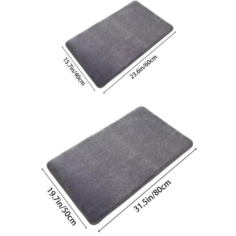 Tapis de Salle de Bain Moelly | Tapis de douche antidérapant en velours corail super absorbant