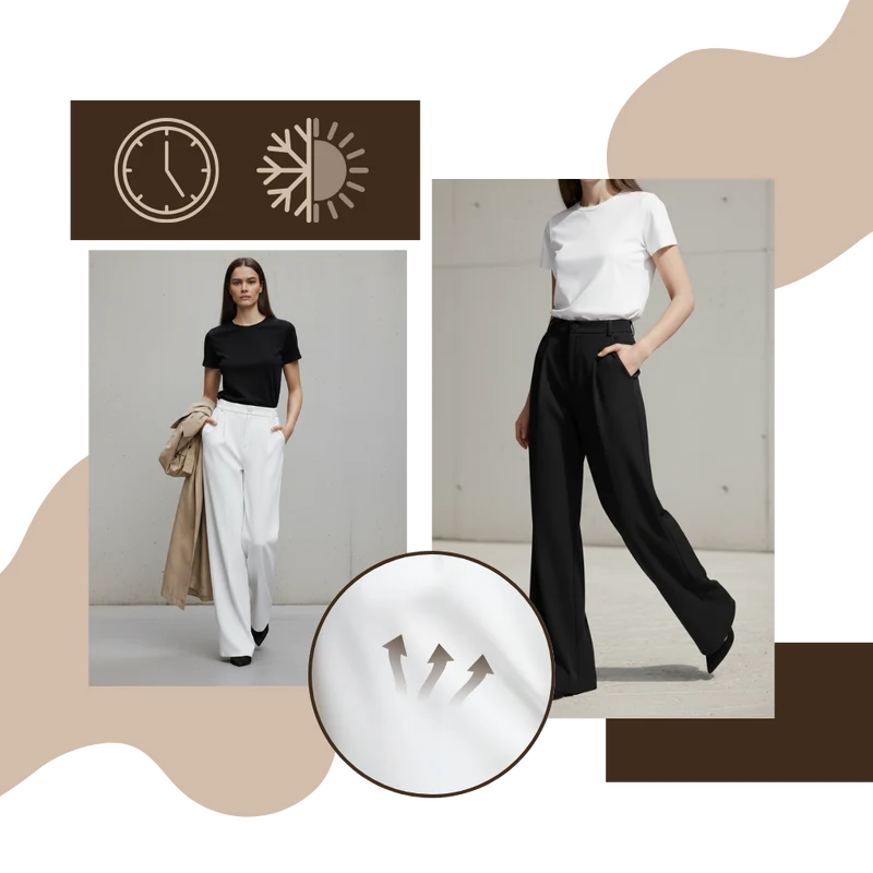 Pantalon chic à coupe large