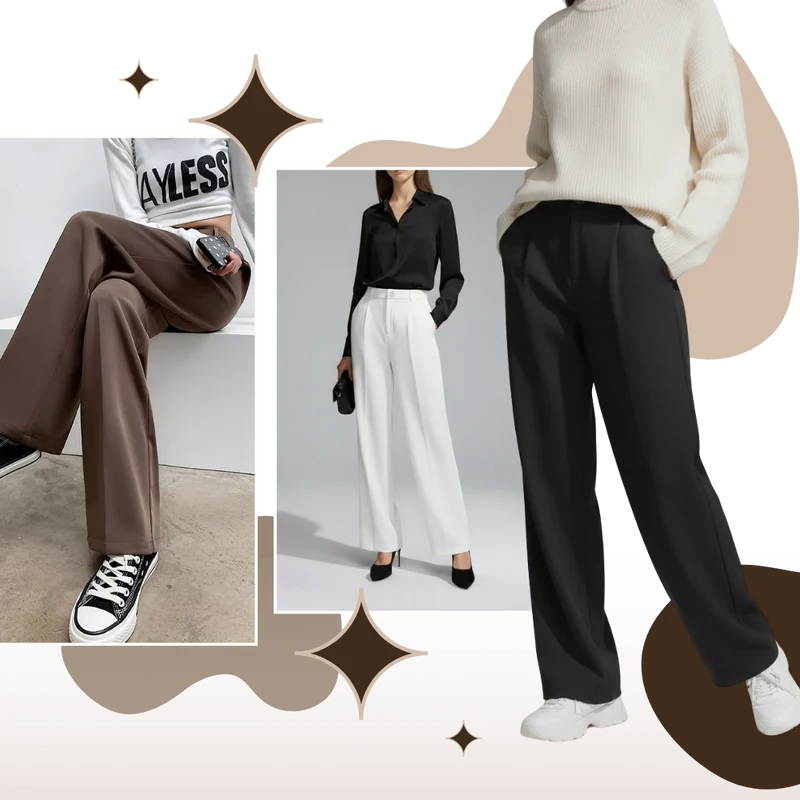 Pantalon chic à coupe large