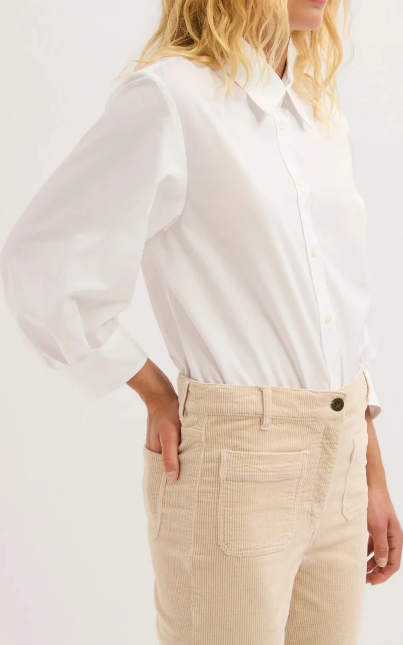 Pablo Chemise Lesta en Popeline Blanc