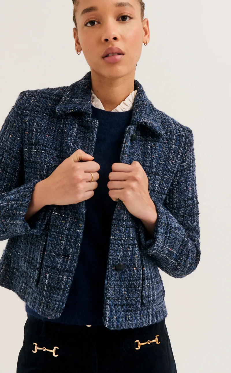 Pablo Veste Judith en Tweed Indigo