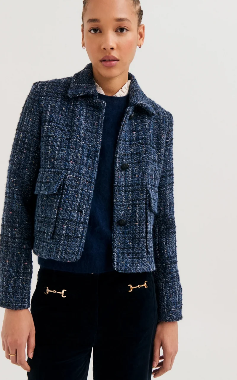 Pablo Veste Judith en Tweed Indigo