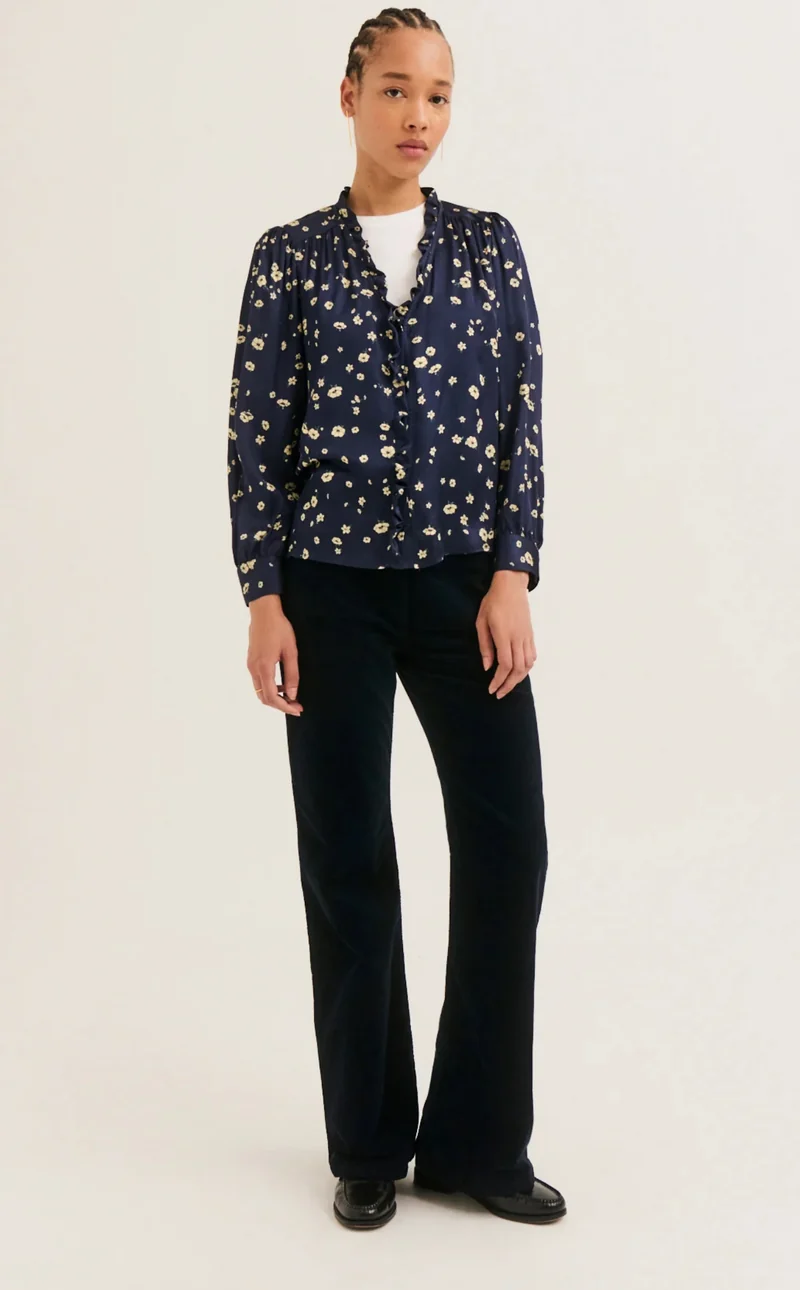 Pablo Chemise Lovia Fleurie Marine