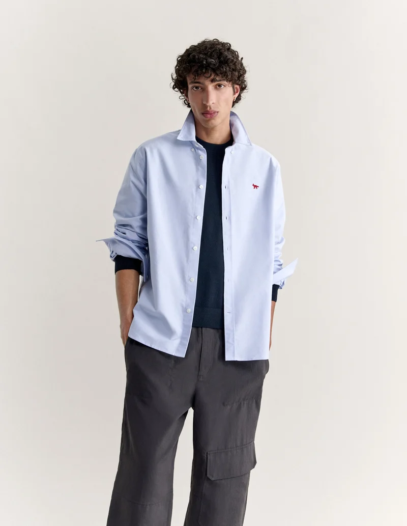 Maison Kitsuné Chemise Profile Fox Casual Pure Blue