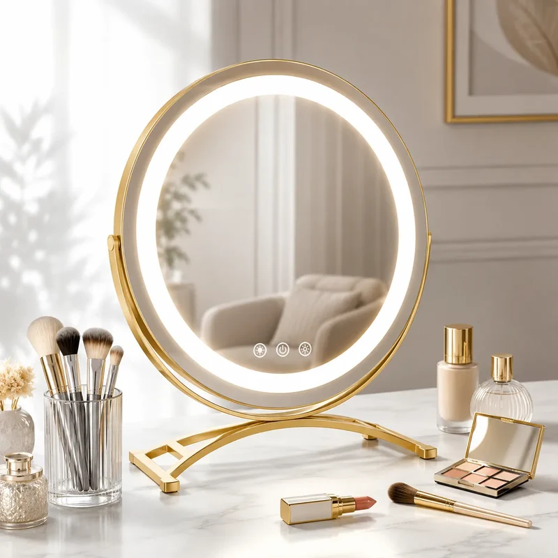 Aviro Miroir à Maquillage LED Rechargeable