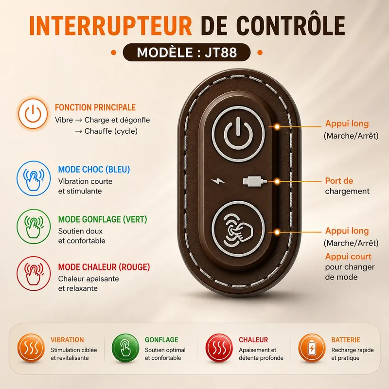 Oreiller Cervical Chauffant CERVÉLIA™ | Masseur cervical électrique pour nuque et épaules