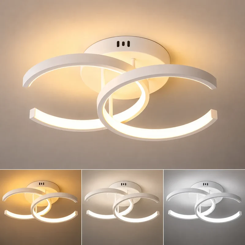 ORBÉLIA™ Moderne | Plafonnier à LED Design avec lumière 3 couleurs