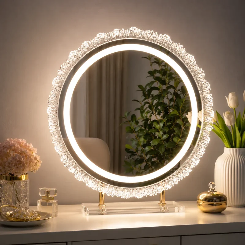 ÉLÉNORA™ Élégance | Miroir Maquillage LED pour les coiffeuses
