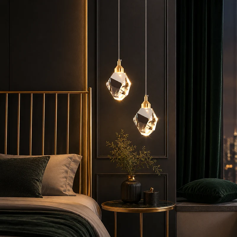 AURÉLIA | Lustre Salon Cristal LED Élégant pour Salle à Manger & Cuisine