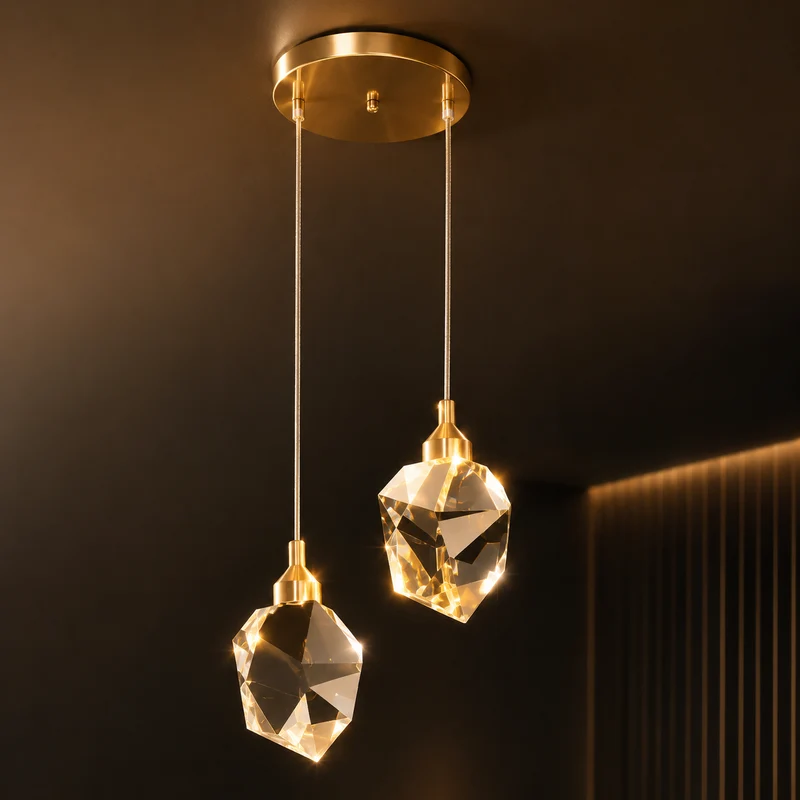 AURÉLIA | Lustre Salon Cristal LED Élégant pour Salle à Manger & Cuisine