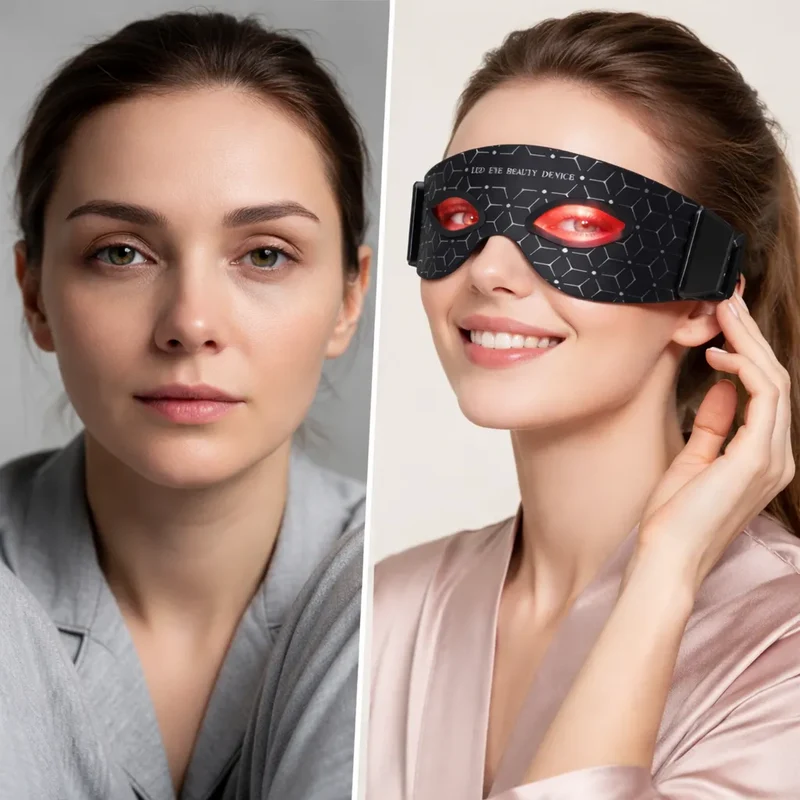 Masque LED Anti-Cernes – Masque Luminothérapie Yeux Lumière Rouge