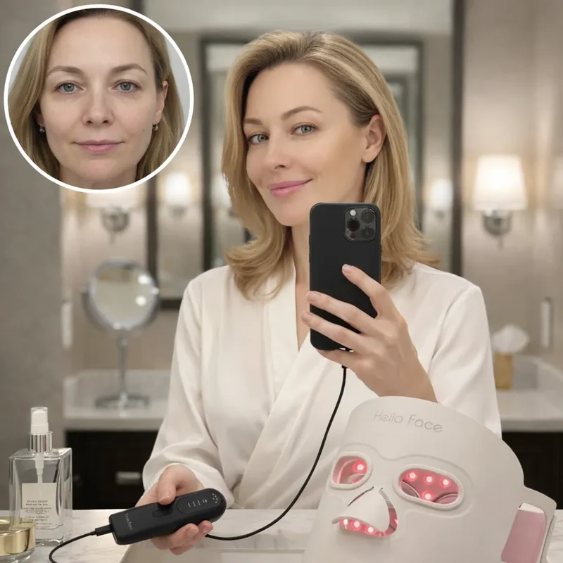 Masque Luminothérapie LED Visage – Soin Anti-Imperfections