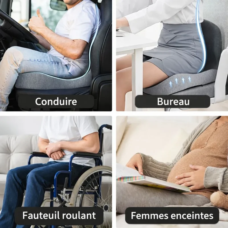 Coussin Lombaire Ergonomique en Mousse à Mémoire de Forme
