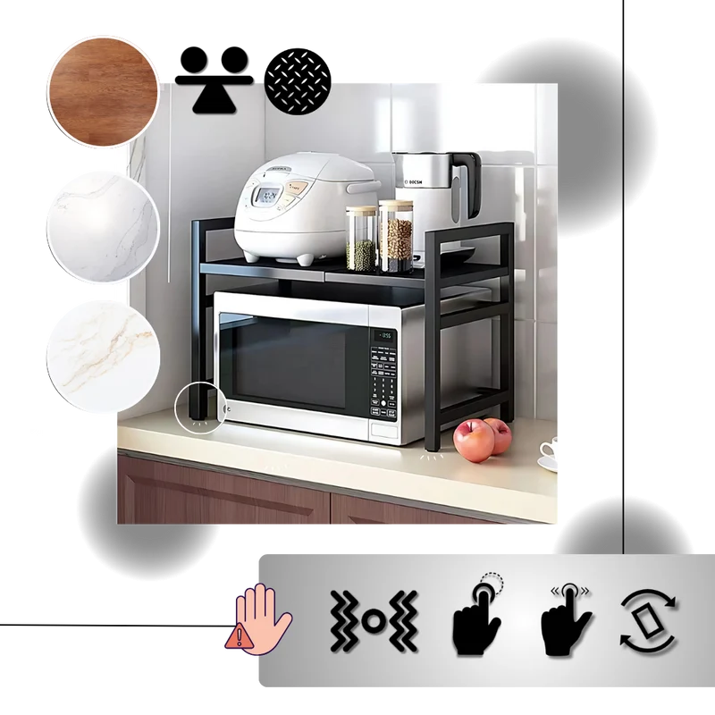 Étagère surélevée pour micro-ondes
