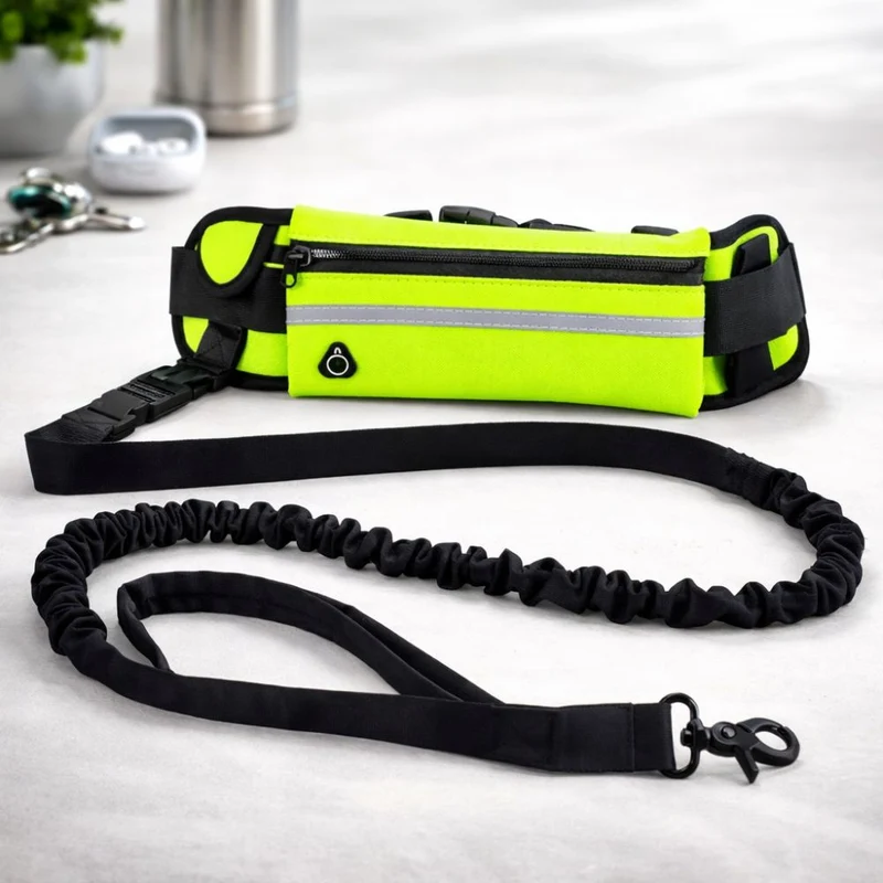 Laisse Mains Libres Anti-Traction pour Chien avec Amortisseur