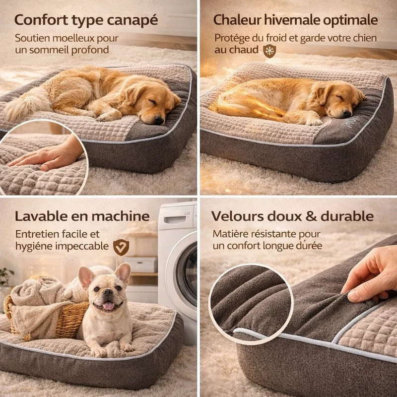 Canapé pour Chien Confort Hiver