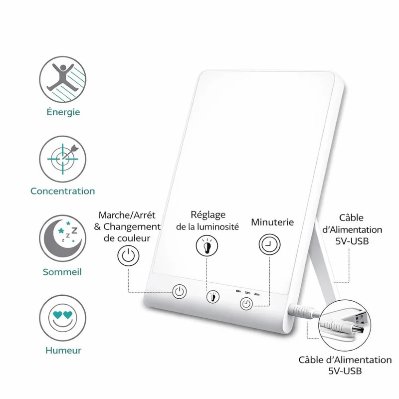 Lampe Luminothérapie 10 000 Lux