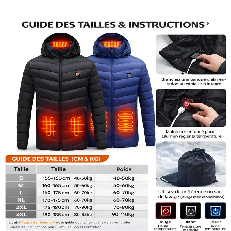 Doudoune Chauffante Homme & Femme