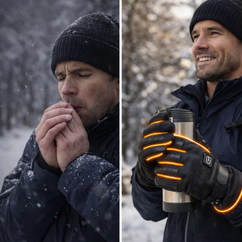 Gants Chauffants Électriques Hiver – Moto & Activités Extérieures, Rechargeables