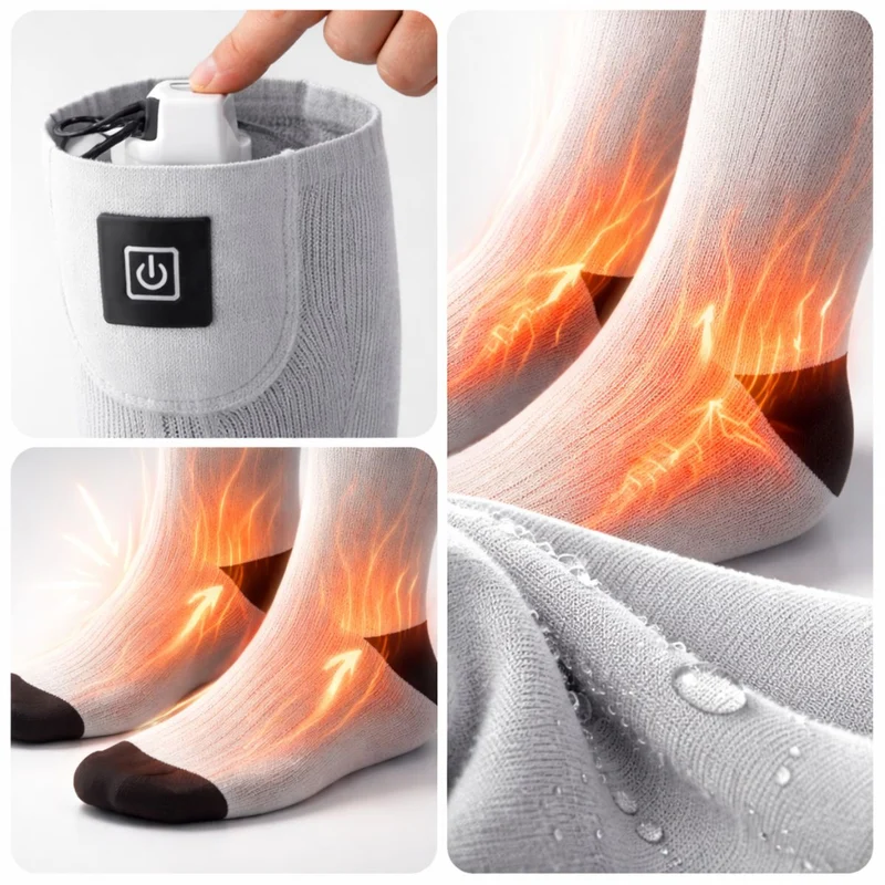 Chaussette chauffante thermique – Dites adieu aux pieds froids
