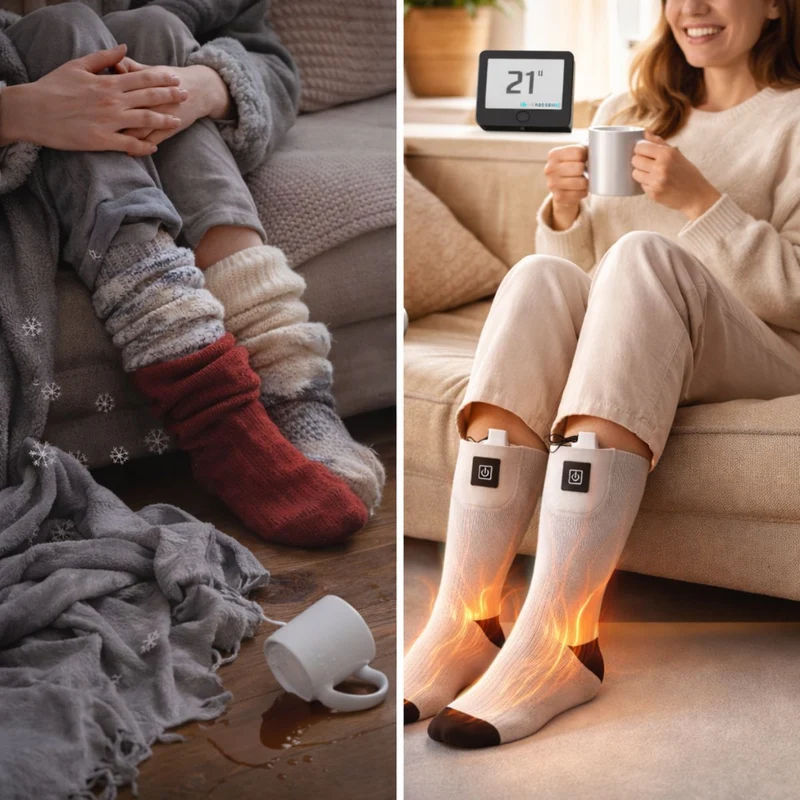 Chaussette chauffante thermique – Dites adieu aux pieds froids