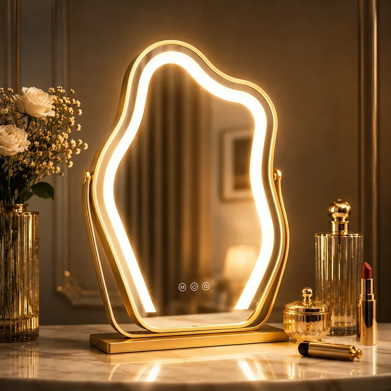 Luvia™ Élégance | Miroir LED Coiffeuse - miroir à maquillage coiffeuse