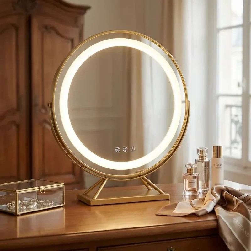 Lumina Miroir led Coiffeuse | Élégant & Sans Fil - miroir à maquillage