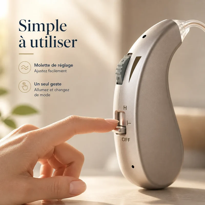 Appareils Auditifs SoundClear™ – Invisibles & Rechargeables Simples à Porter