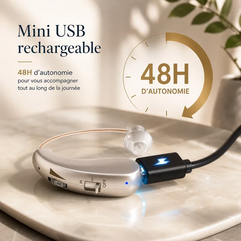Appareils Auditifs SoundClear™ – Invisibles & Rechargeables Simples à Porter
