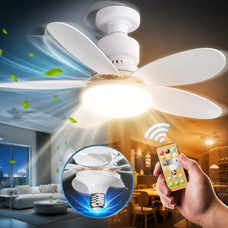Plafonnier ÉoliaLED | Lustre ventilateur — Plafonnier ventilateur LED télécommande
