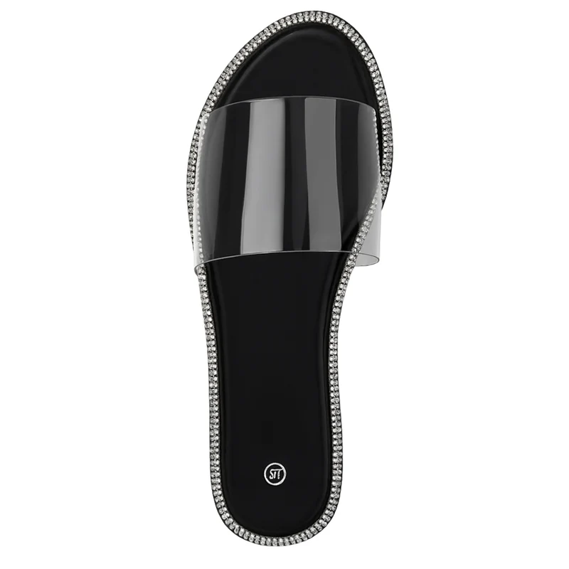 Sandales Plates Transparentes Femme – Claquettes d’Été